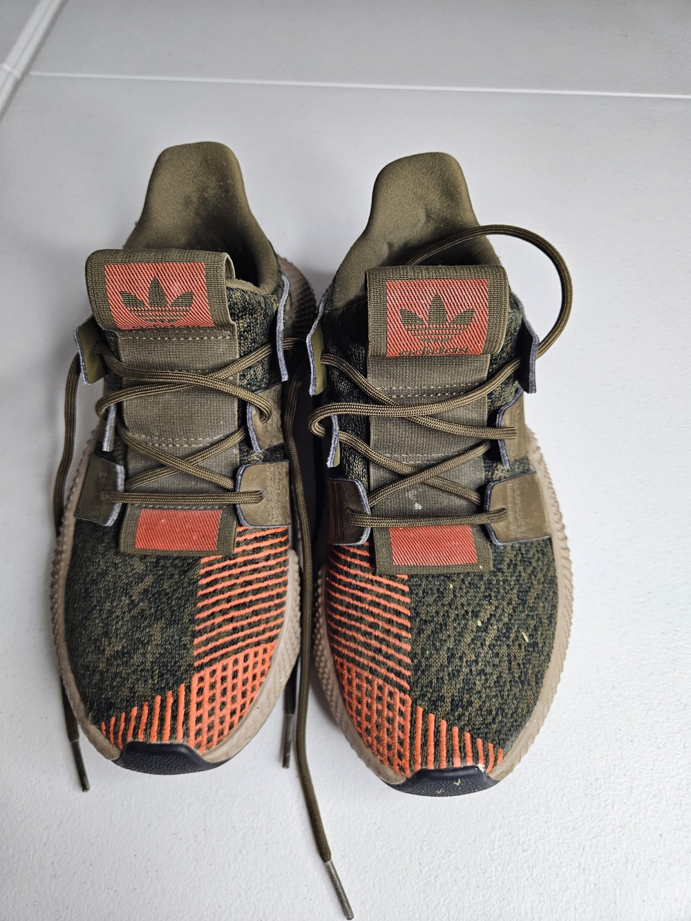 Adidas Men’s Olive Green & Orange Athletic Sneakers